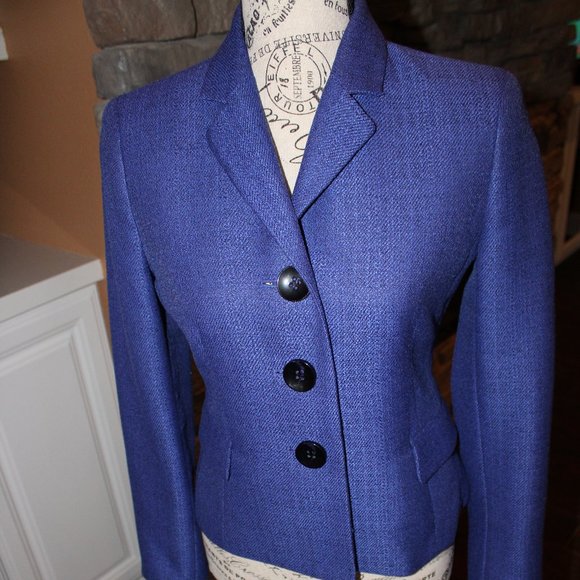 Blue Weave Pattern Blazer - Picture 1 of 12